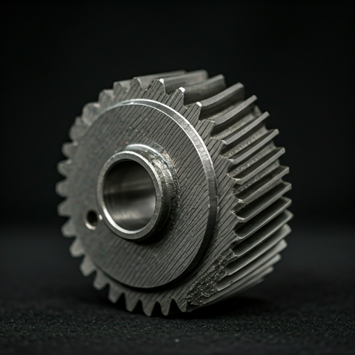 Precision metal engineering parts gear close up